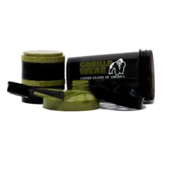 Shaker 2 Go Svart/Grön 500 ml + 130 ml x 2