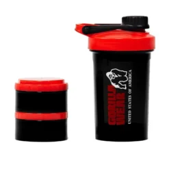 Shaker 2 Go Svart/Röd 500 ml + 130 ml x 2