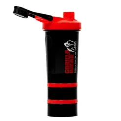 Shaker 2 Go Svart/Röd 500 ml + 130 ml x 2