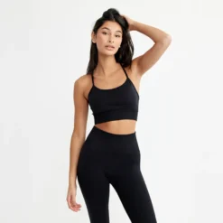 Signature Seamless Bra, Black