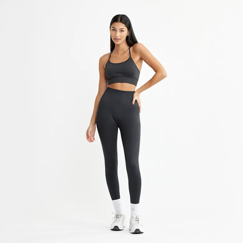 Signature Seamless Bra, Iron Grey