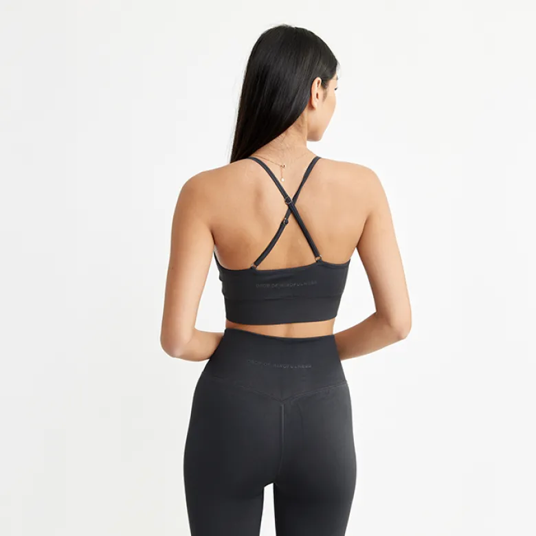 Signature Seamless Bra, Iron Grey