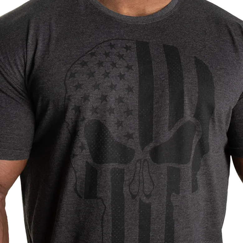 Skull Standard Tee, Dark Grey Melange