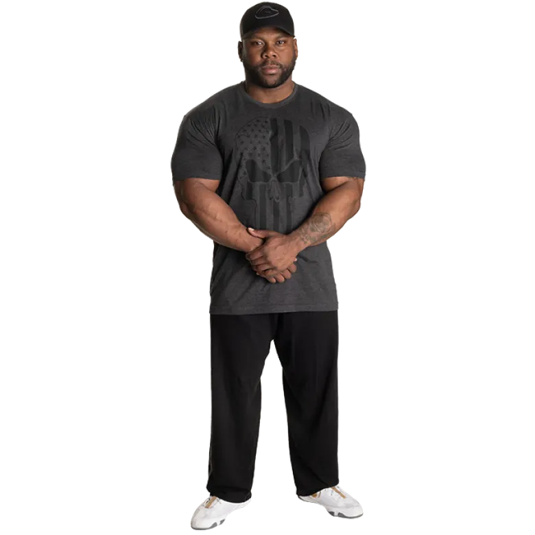 Skull Standard Tee, Dark Grey Melange