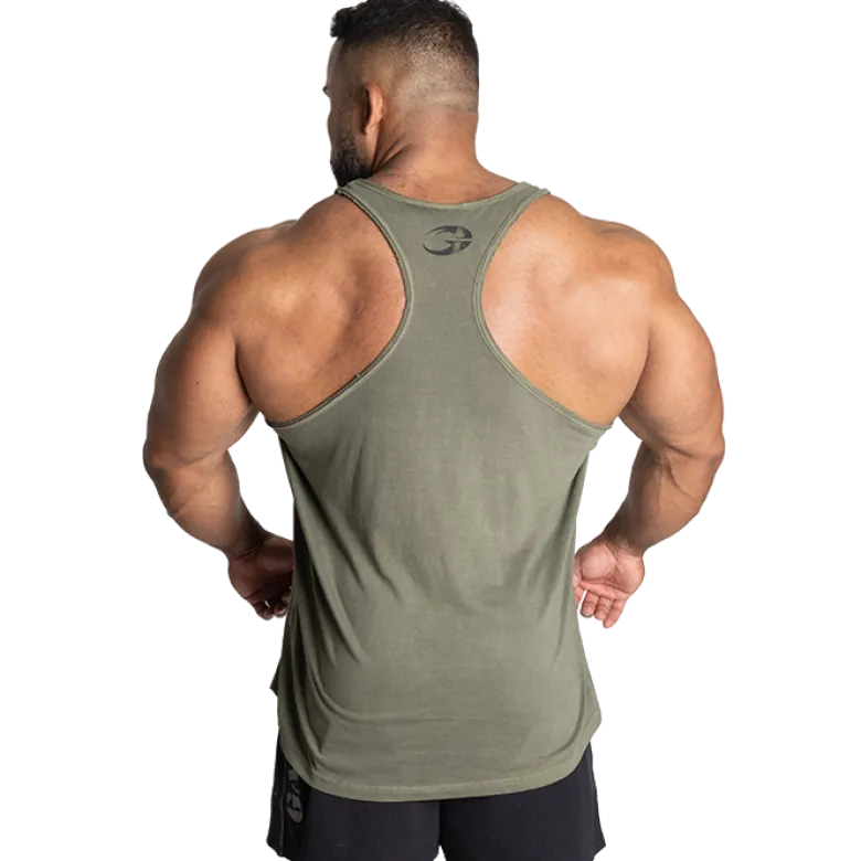 Skull T-back, Acid Washed Green