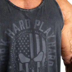 Skull T-back, Washed Black
