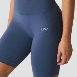 Smooth Seamless Biker Shorts, Dusty Twilight Blue