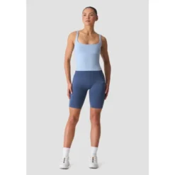 Smooth Seamless Biker Shorts, Dusty Twilight Blue