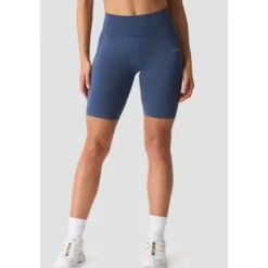 Smooth Seamless Biker Shorts, Dusty Twilight Blue