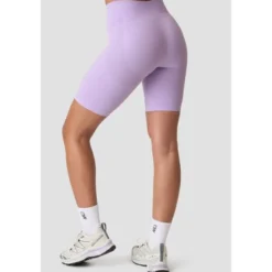 Smooth Seamless Biker Shorts, Pastel Lilac