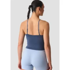 Smooth Seamless 2-in-1 Strappy Tank, Dusty Twilight Blue