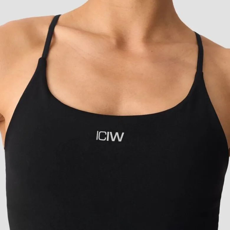 Smooth Seamless 2-in-1 Strappy Tank, Black