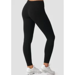 Smooth Seamless Mid Rise V-shape Tights, Black