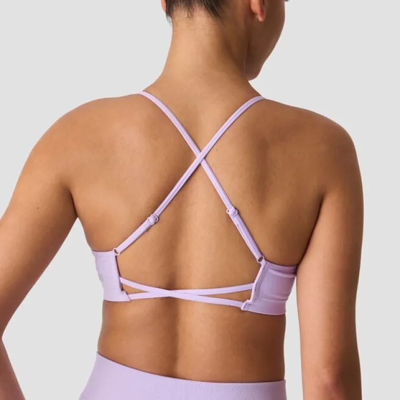 Smooth Seamless Strappy Sports Bra, Pastel Lilac