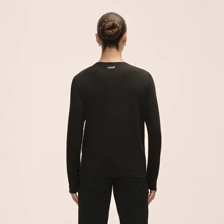 Soft Texture Long Sleeve, Black