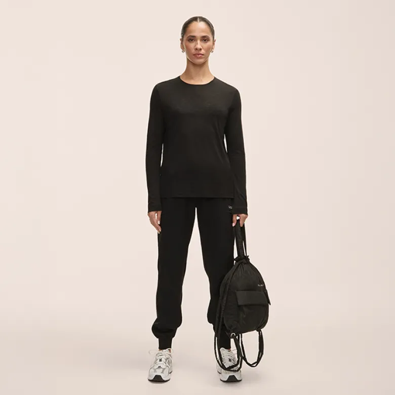 Soft Texture Long Sleeve, Black