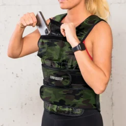Sport Nation Adjustable Weight Vest with front pocket 10 kilo, Camo