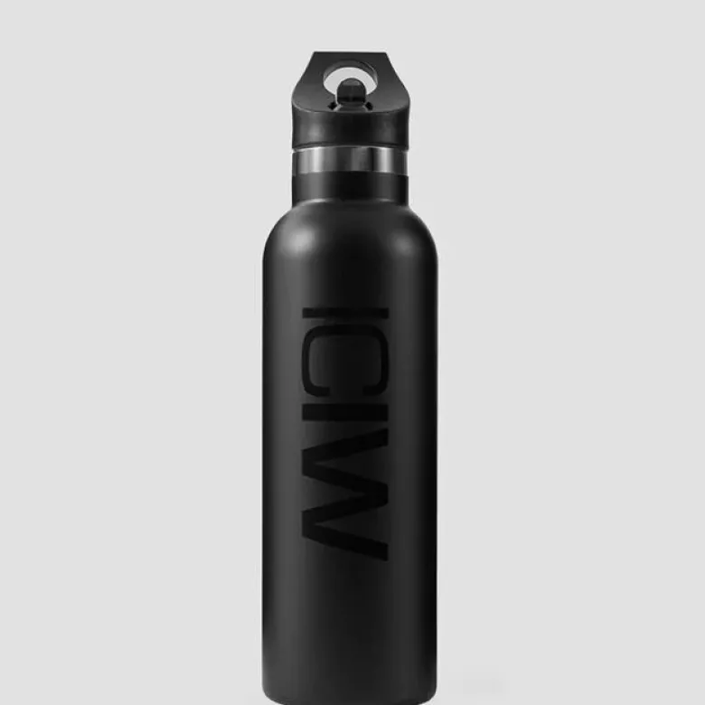 Stainless Steel Water Bottle 600 ml, Black
