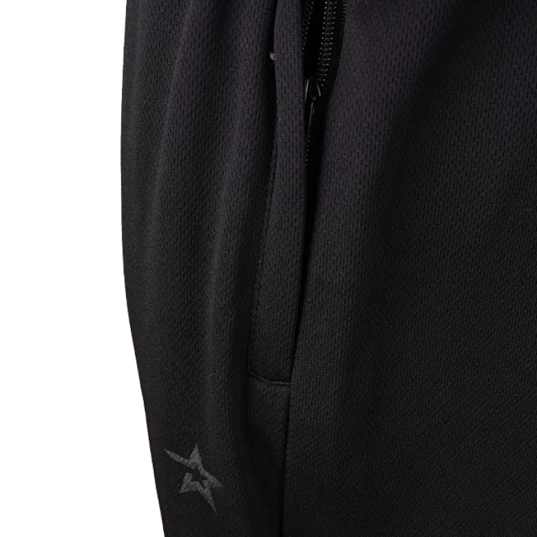 Star Straight Mesh Pants Black