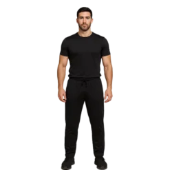 Star Straight Mesh Pants Black