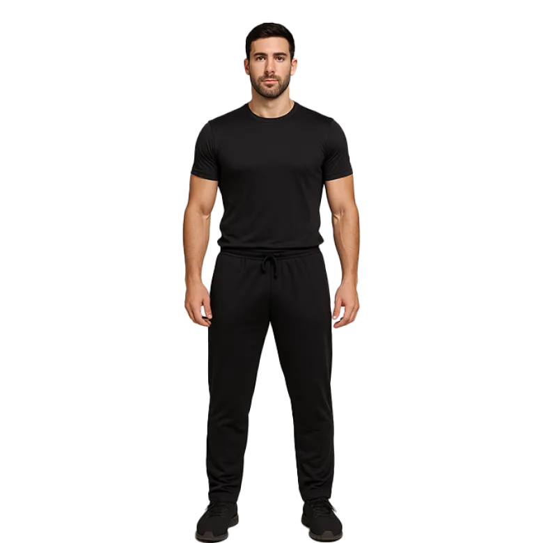 Star Straight Mesh Pants Black