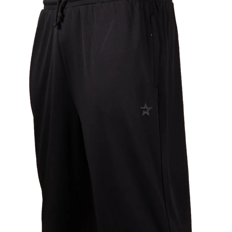 Star Straight Mesh Pants Black