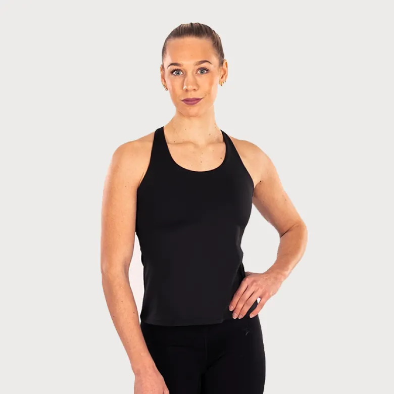 Star Strap Tank Top Black
