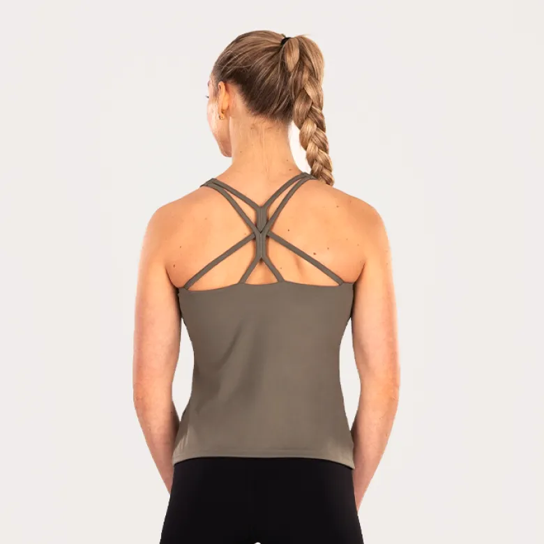 Star Strap Tank Top Green