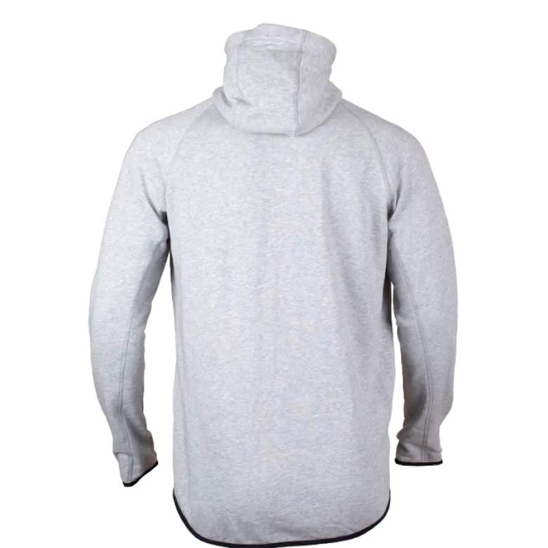 Star Zipped Hoodie Grey Melange