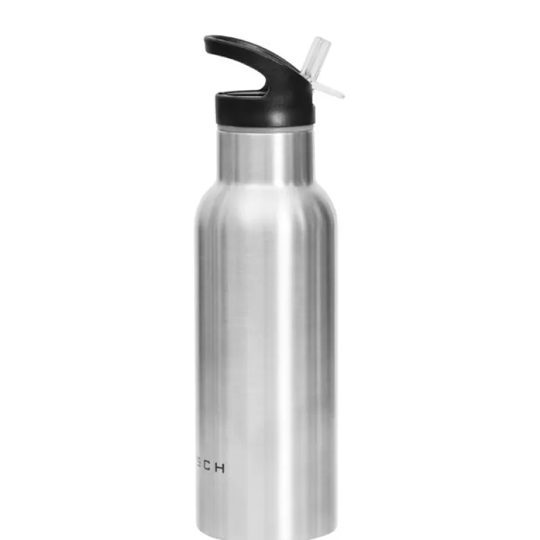 Straw Water Bottle, Silver