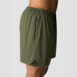 Stride 2-in-1 Shorts, Dark Khaki Green