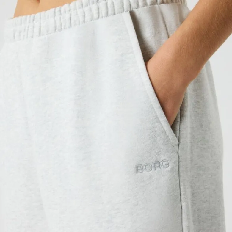 Studio Oversized Straight Sweatpants, Ultra Light Grey Melange