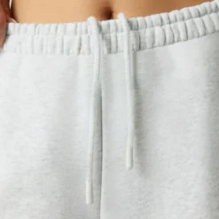 Studio Oversized Straight Sweatpants, Ultra Light Grey Melange