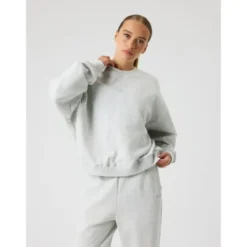 Studio Oversized Sweatshirt, Ultra Light Grey Melange