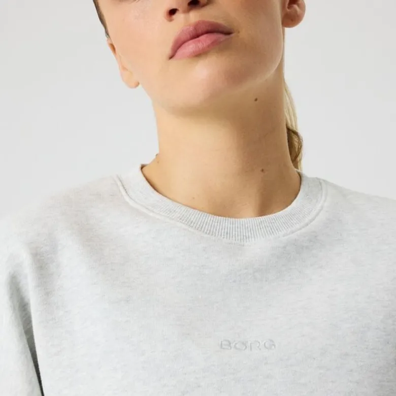 Studio Oversized Sweatshirt, Ultra Light Grey Melange