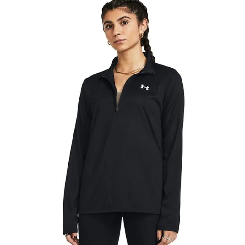 Tech 1/2 Zip- Solid, Black