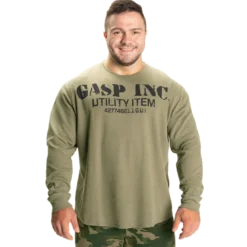 Thermal Gym Sweater, Washed Green