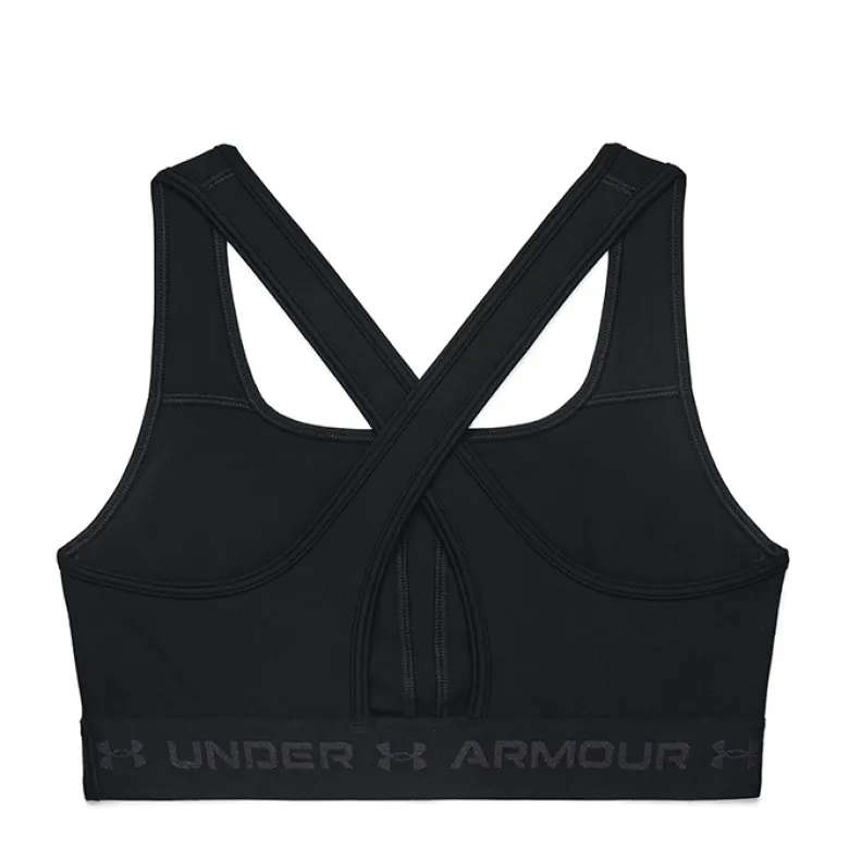 UA Crossback Mid Bra, Black