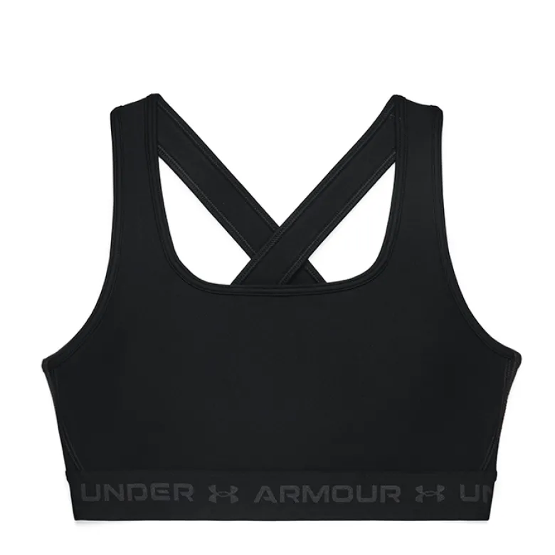 UA Crossback Mid Bra, Black