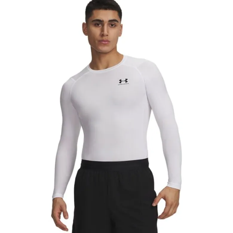 UA HG Armour Comp LS, White