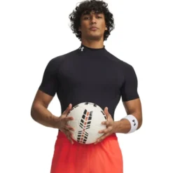 UA HG Armour Comp Mock SS Black