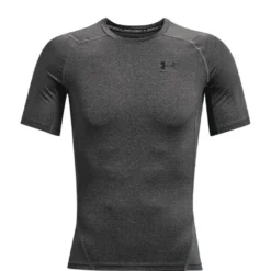UA HG Armour Comp SS, Carbon Heather
