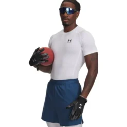 UA HG Armour Comp SS, White