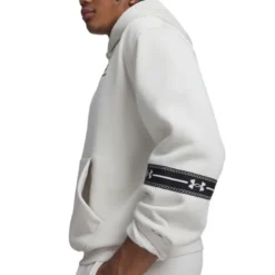 UA Icon Flc Taped Hoodie Summit White