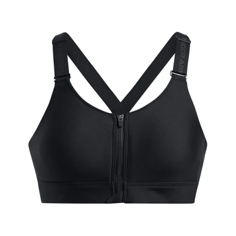 UA Infinity High Zip 2.0 Bra, Black