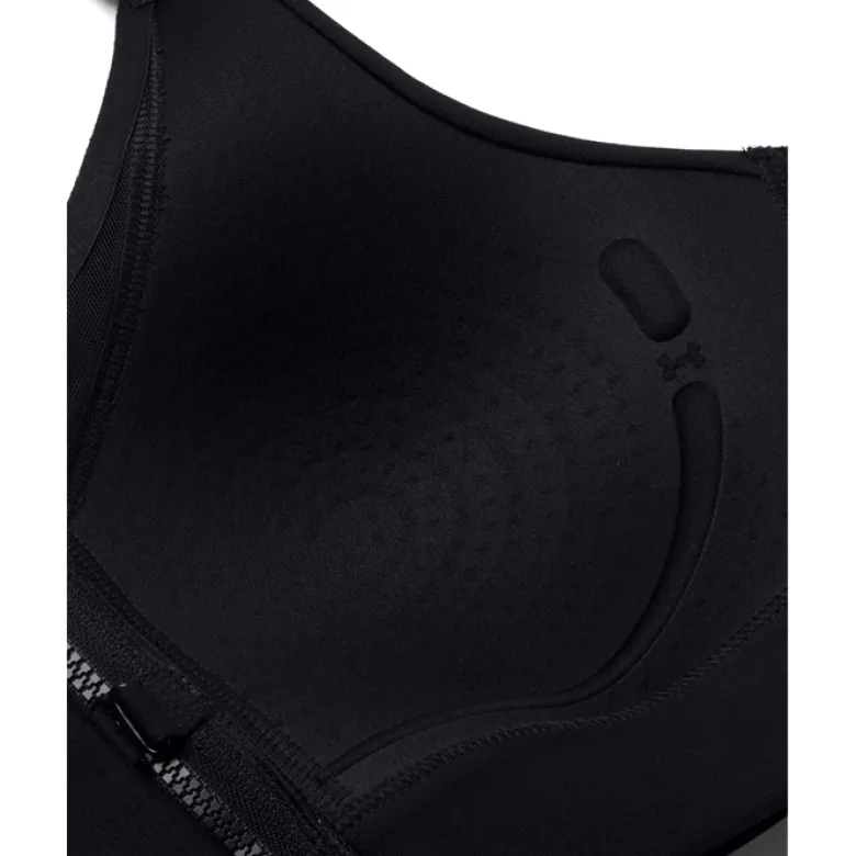 UA Infinity High Zip 2.0 Bra, Black