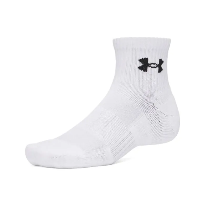 UA Performance Cotton 3P QTR White