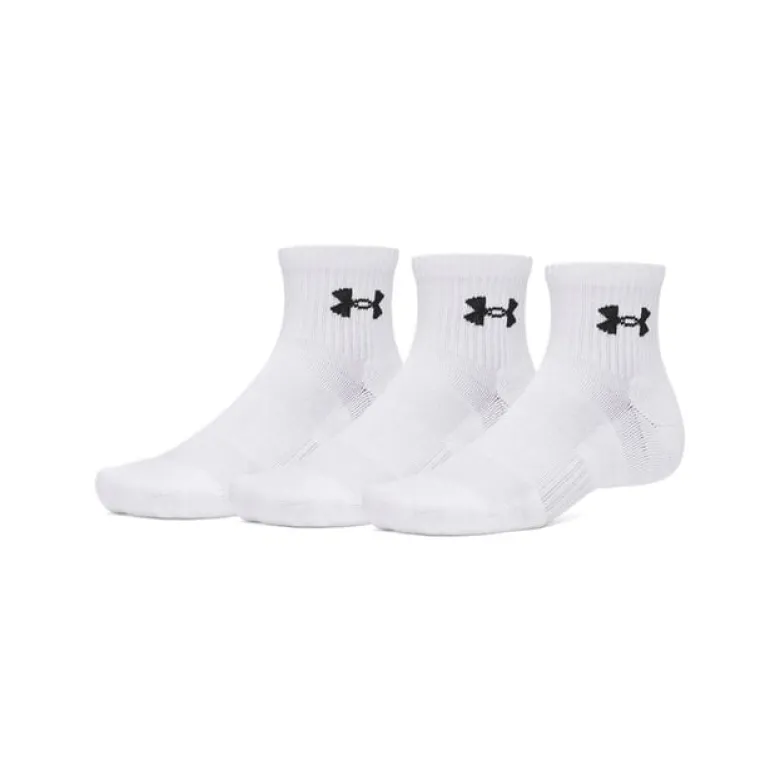 UA Performance Cotton 3P QTR White