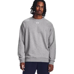 UA Rival Fleece Crew Castlerock Light Heather