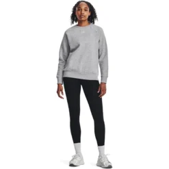 UA Rival Fleece Crew, Pitch Gray